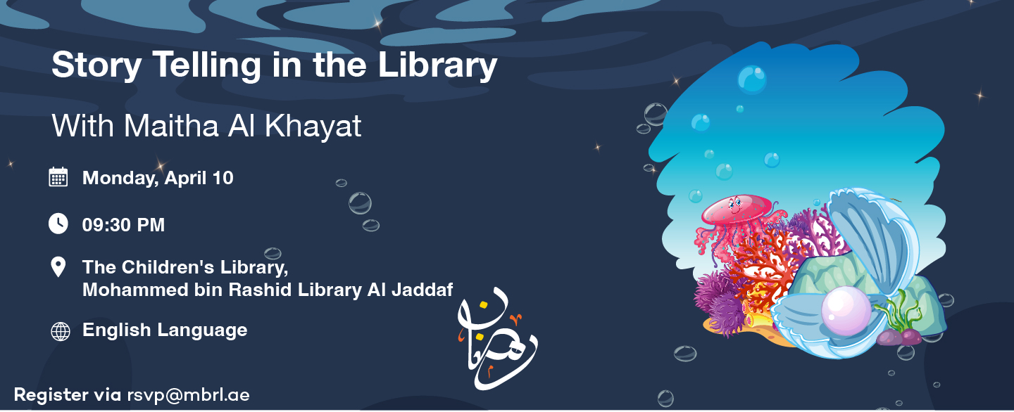 Storytelling in the library with Maitha Al Khayat